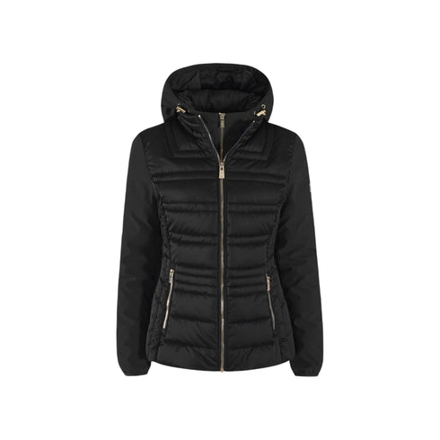 Piumino Donna con inserti lisci e gilet sottostante rimovibile